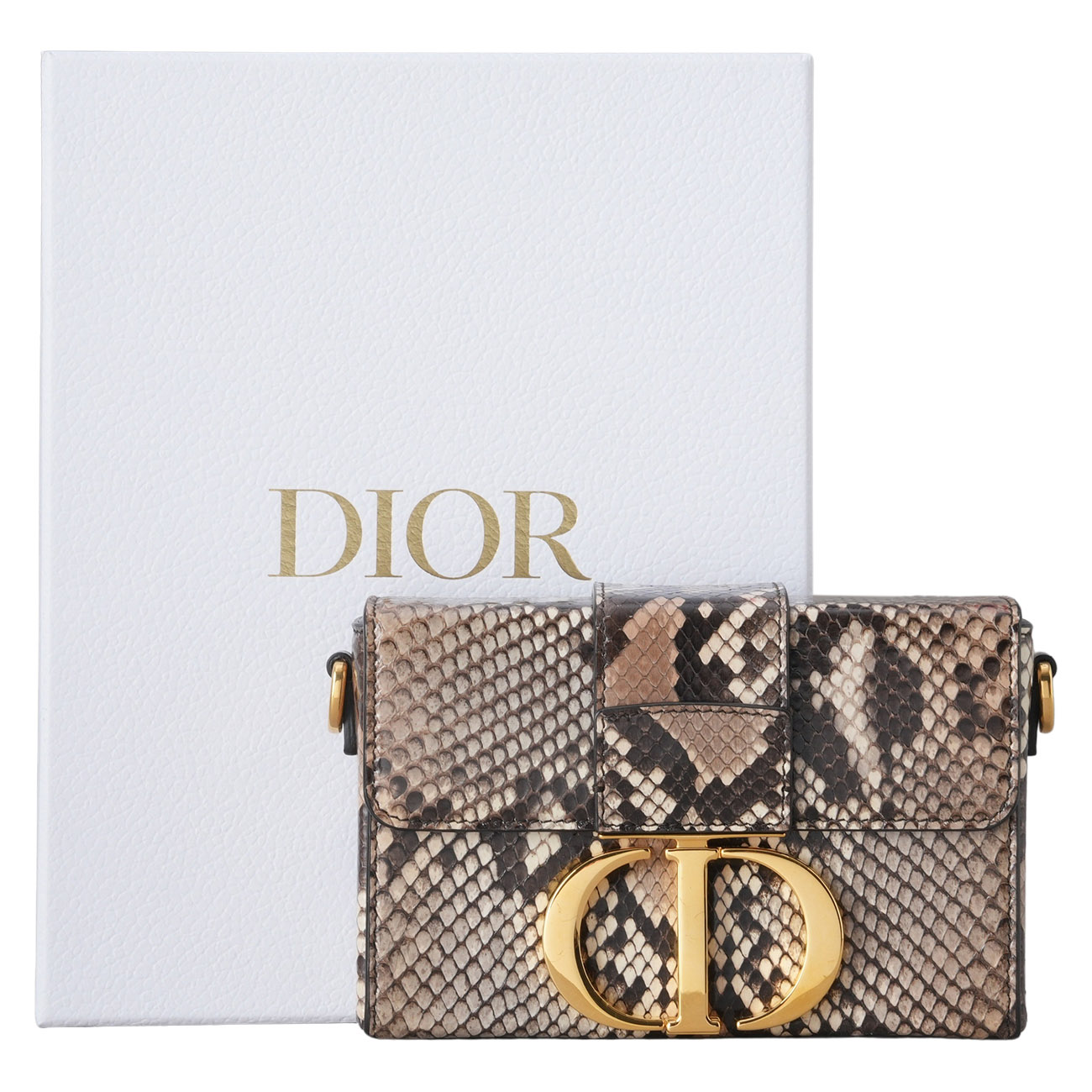 CHRISTIAN DIOR(USED)디올 파이톤 30 몽테인 박스백